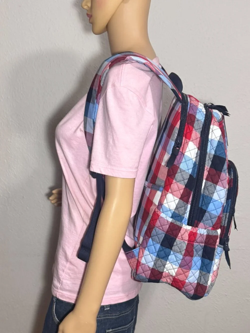 Vera Bradley Campus Backpack in Patriotic Plaid NWT